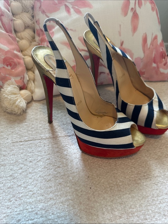 Christian Louboutin Shoes - Christian Louboutin peep Toile Rayee